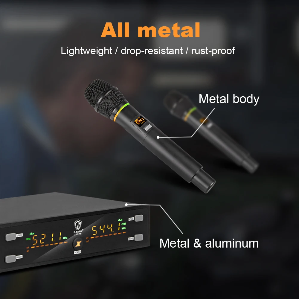 Беспроводной микрофон G MARK X320FM UHF профессиональный ручной динамический для