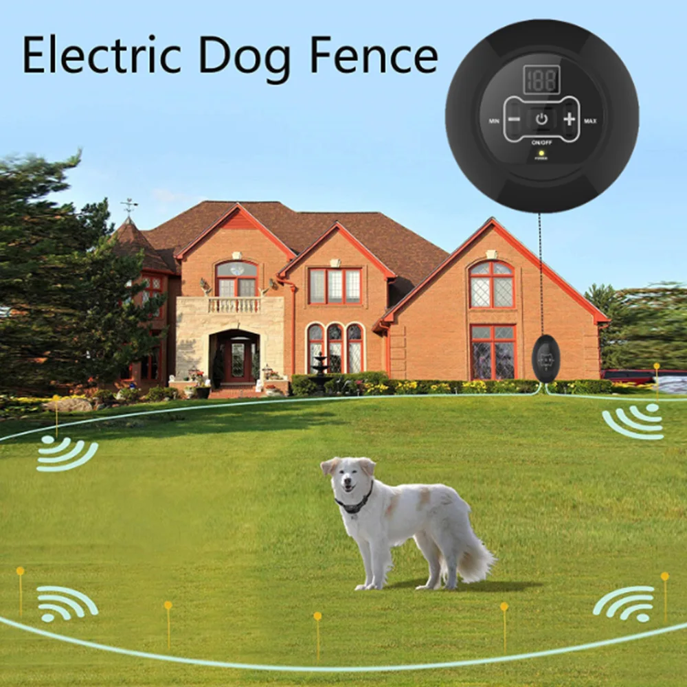 New 500M Black Long Training Collar Dog Collar Distance Wireless Smart Pet Fence Rechargeable Waterproof Pet Trainer