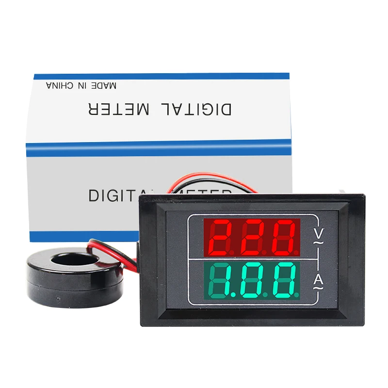 AC50-500V 220V Dual Display Voltage Current Meter Detector Meter Amperimetro LED Voltmeter Ammeter Electrical Instrument — view 5