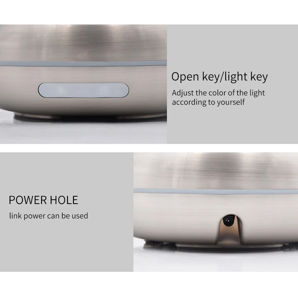 FUNHO Luftbefeuchter Ultraschall Air Aroma Diffuser Reiniger Aromatherapie Ätherisches Öl Nebel Maker mit Nacht LED Licht Lampe für Home