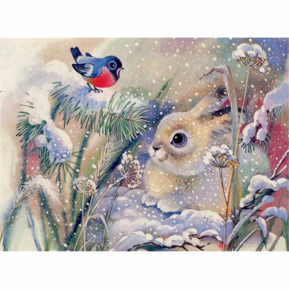 Rabbit,Full,Diamond Embroidery,5D,DIY,Diamond Painting,Fashion,Mosaic