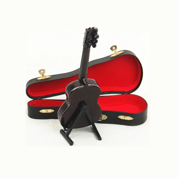 Чехол для инструментов с деревянной гитарной миниатюрной подставкой подарки Декор мини акустическая коллекция для дома
