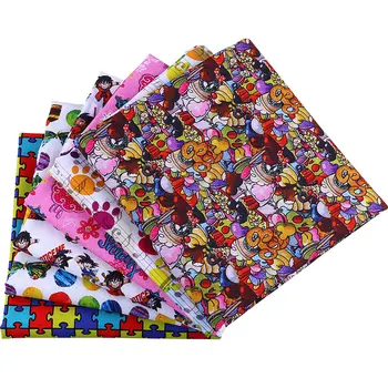 

50*145CM Cartoons pattern100 percent cotton fabric for Tissue Kids Bedding home textile Textile for Sewing Doll Dress