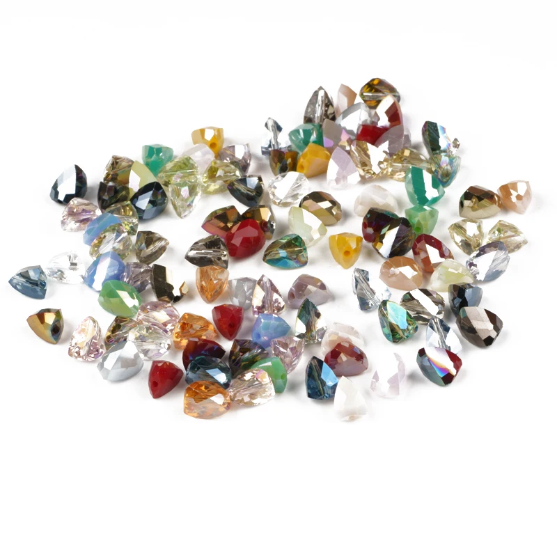 NewArrivals39Colors4mm6mm8mmTriangleGlassBeadsLooseCrystal