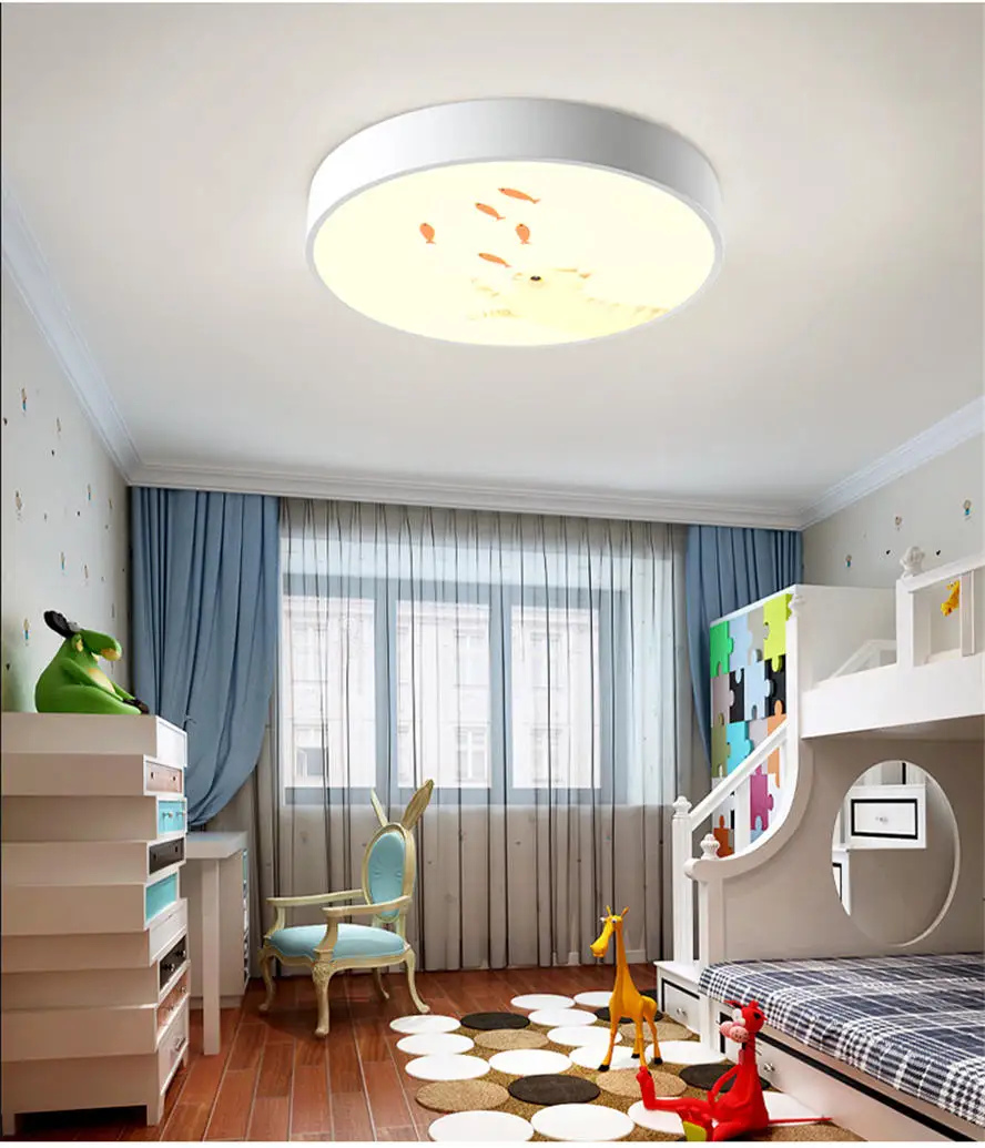 Conduziu a Lâmpada do Teto para o Quarto das Crianças Sala de Estar Luminárias dos Desenhos Nórdico Gatinho Girafa Acrílico Bonito Meninas Animados Luminária 10 do teto para o quarto das crianças