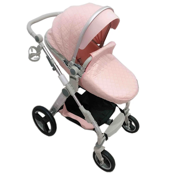 Silver pink Wisesonle красивый пейзаж для детей коляска может сидеть reclining0-3years старый двухсторонний амортизатор одна кнопка для сбора новорожденного carX7 - Цвет: Silver pink