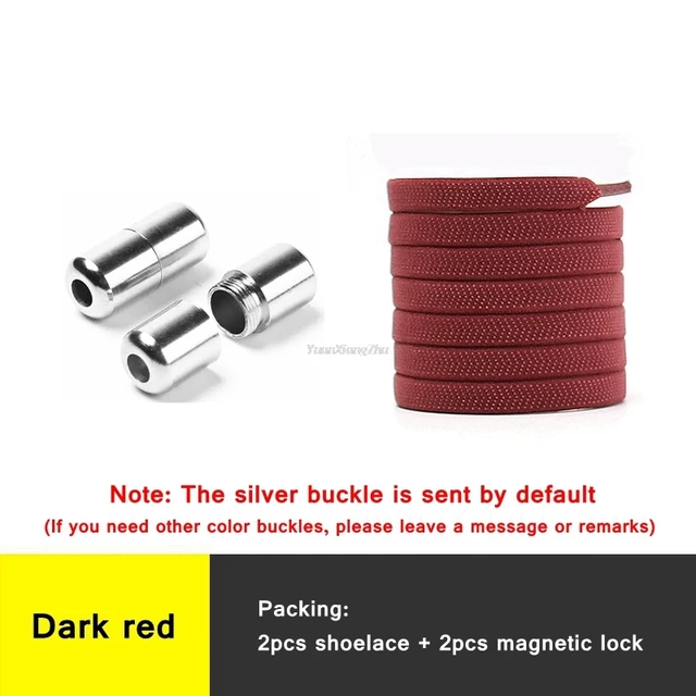 New Elastic Laces without ties Shoelaces for Sneakers Flat No Tie Shoe laces Kids Adult Quick Shoe lace Rubber Band Shoestring Dark red