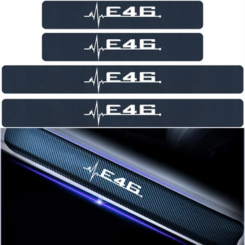 

4pcs/lot For BMW E46 E60 E39 E36 Emblem Car Accessories Car Personality Door Threshold Guard Sill Plate Anti-friction Stickers