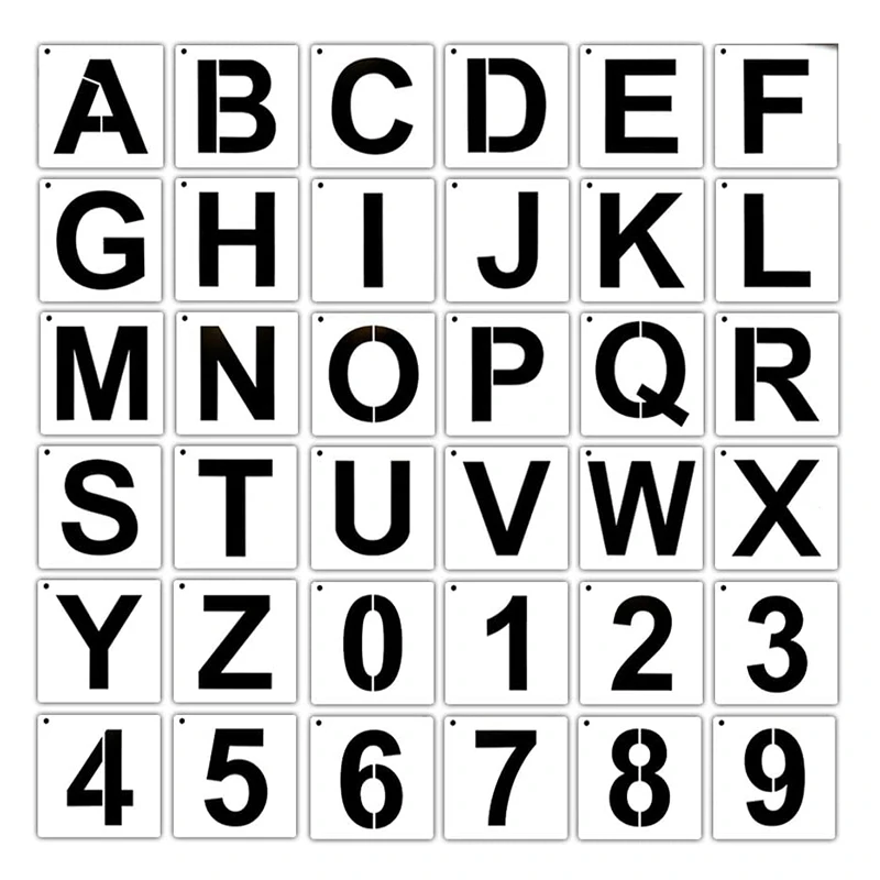 木製の手紙の鉛筆36本の文字と数字の鉛筆家の装飾のための再利用可能なフォントテンプレート 陶器 セラミック道具 Aliexpress
