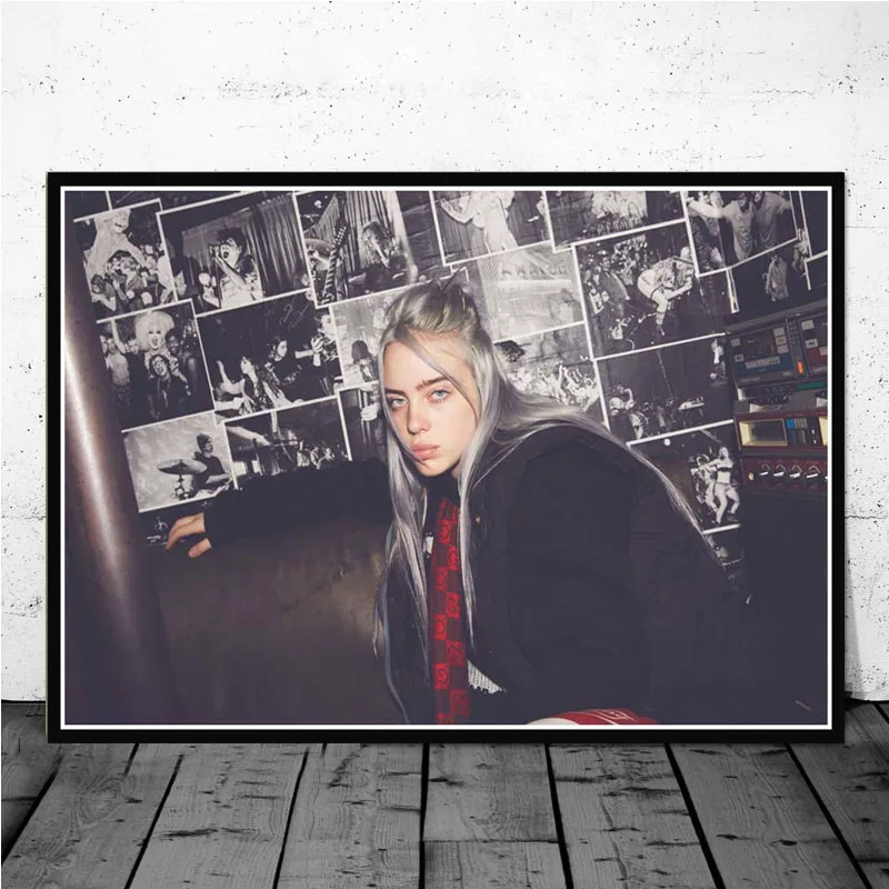 Постер и принты Горячая Billie Eilish музыкальная певица поп-звезда рэп настенная живопись холст настенные картины для гостиной домашний декор - Цвет: 05