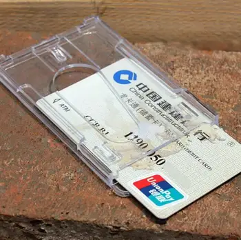 

Pack Of 10 Clear Transparent Rigid Hard ID Card Holder Protector Cover Case Office Supply Bulk Price
