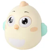 Детский массажер, прорезыватель, раннее образование, развитие интеллекта, с погремушкой, мультфильм, Цыпленок, кукла, игрушки для детей, развивающие игрушки