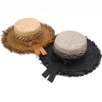 

Womens Wide Brim Sun Hat with Wind Lanyard UPF Summer Straw Sun Hats for Women