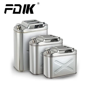 

10L 201 Stainless Steel Tank Metal Fuel Tank Oil Gasoline Diesel Canister Storage Can Motorcycle Truck Car Accessories