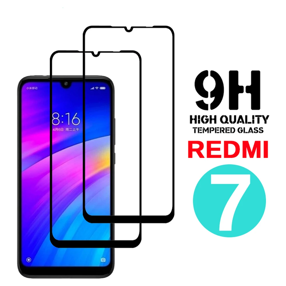 9H full cover for xiaomi redmi note 7 pro tempered glass redmi 7A protective film phone screen
