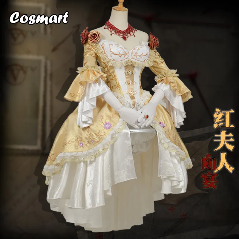 

Game Identity V Mrs. Red Madame Red Blood Feast Marie Game Palace Dress Elegant Cosplay Costume Halloween Costumes For women New