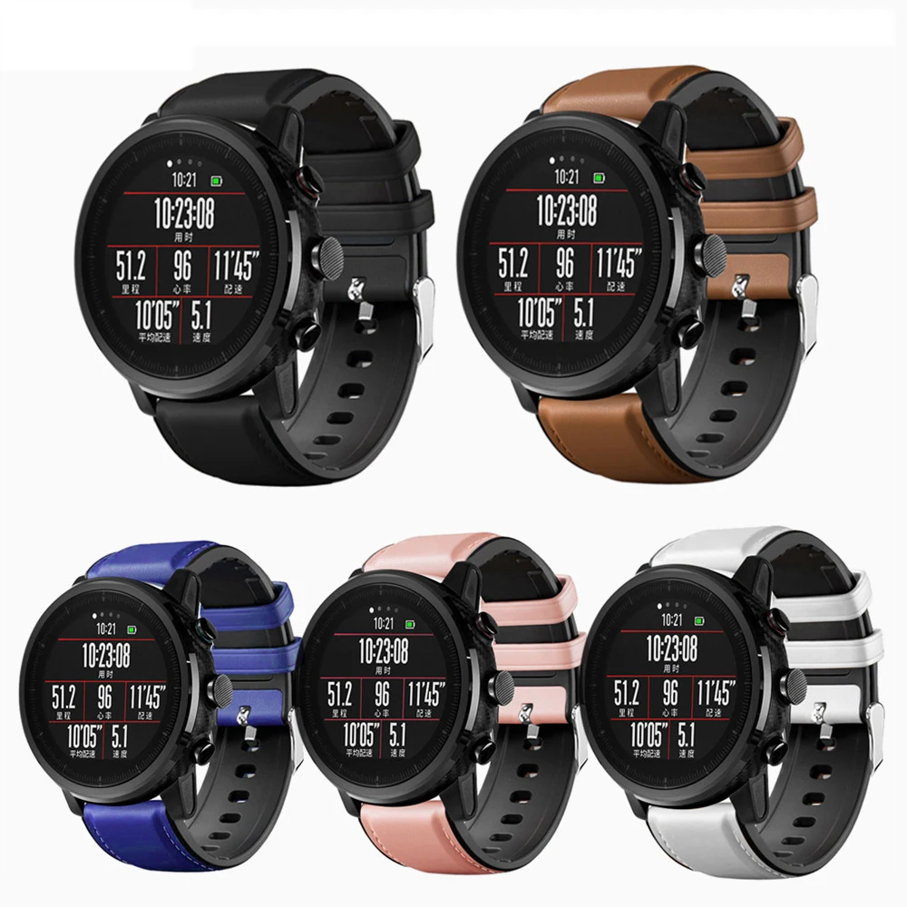 Кожаный ремешок для часов 22 мм для huawei GT, кожаный ремешок для часов 22 мм для мужчин для huawei GT, часы для samsung Galaxy watch 46 мм, полосы