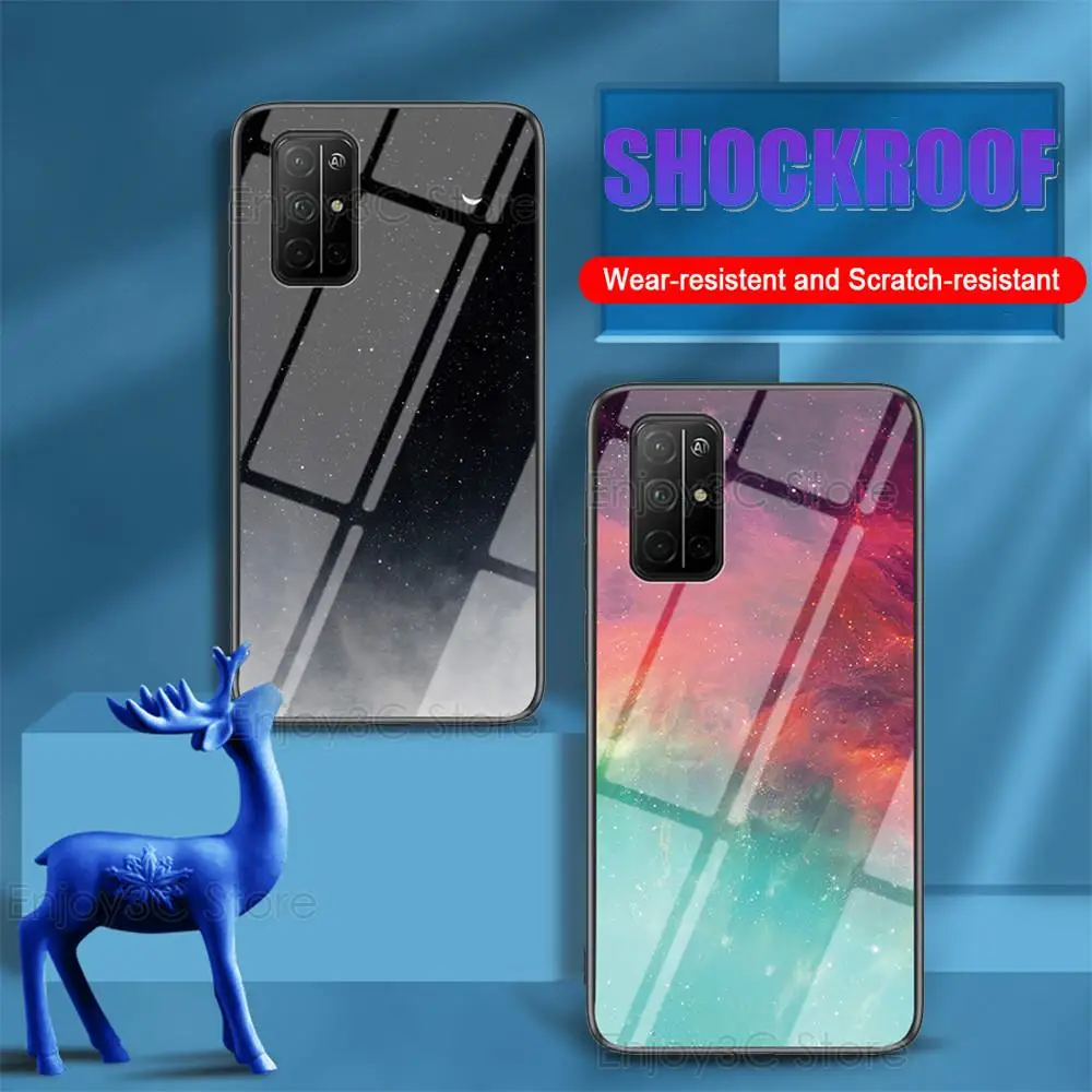 Чехол из закаленного стекла с градиентом для Huawei P20 P30 P40 Pro Lite P Smart 2019 чехол
