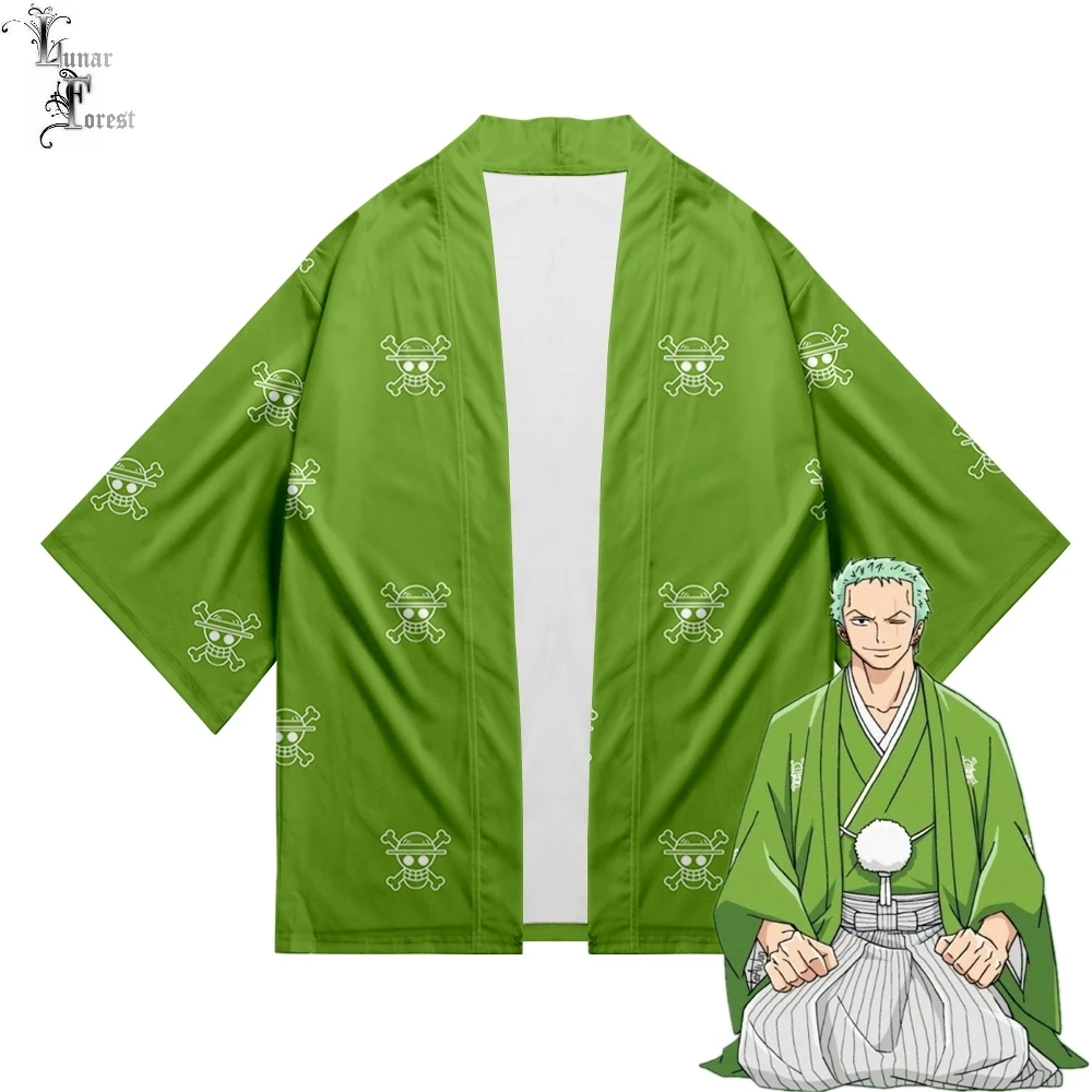 Цельнокроеное японское кимоно с 3D принтом Haori Yukata Косплей для женщин/мужчин модные летние повседневные крутые короткий рукав