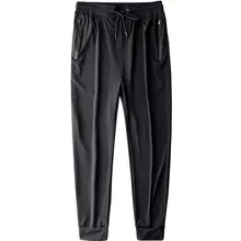 

2020 Summer Men Pants Ice Cool Casual Breathable Lightweight Quick Dry Trousers Men's Long Pants Male Black Pants Pencil Pants