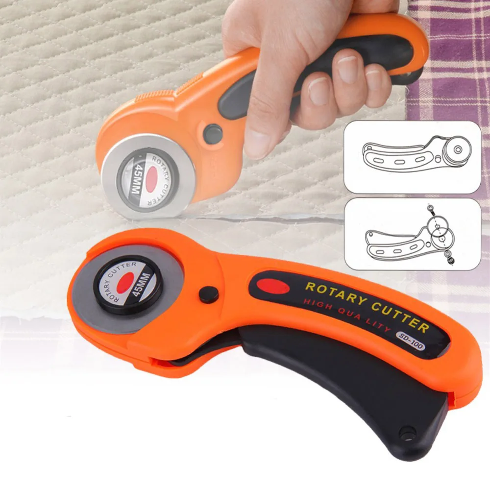 

Rotary Cutter DIY Arts Crafts Cutting Cloth Tool Patchwork Roller Wheel Round Knife Sewing Accessories Leather Paper Fabric
