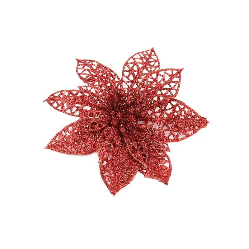 Attractive Christmas Ornament For Xmas Tree Accessories Beautiful Sunflower New Year Hanging Decorative Glitter