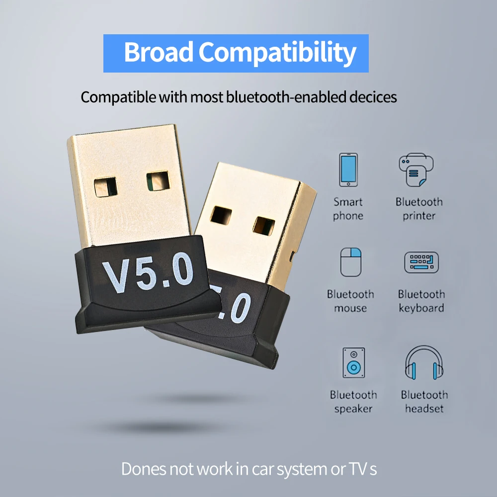 Беспроводной USB Bluetooth адаптер 5,0 Bluetooth ключ Музыкальный звуковой приемник Adaptador Bluetooth передатчик для компьютера ПК ноутбука