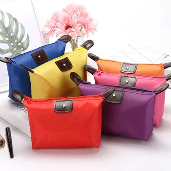 

Woman Portable Fold Travel Makeup Bags Storage Bag Multifunction High Capacity Dumplings Modeling Toiletry Bag Wholesale