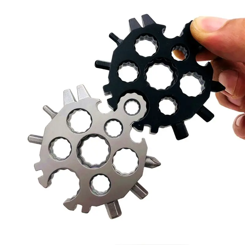 

20 in 1 Snowflake Shape Multi-tool Card Combination Outdoor EDC Tool Screwdriver Wrench