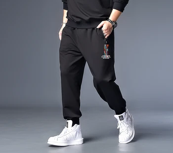 

7XL 6XL 5XL XXXXL Plus New Men's Hip Hop Sweatpants Fitness Joggers Male Side Stripe High Street Hip Long Trousers Harem Pants