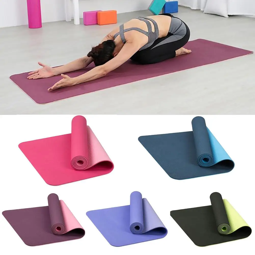 Anti slip TPE Gym Home Outdoor Fitness Exercise Workout Pilates Yoga