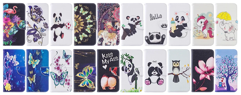 Роскошный цветочный кошелек panda чехол для samsung Galaxy Note 9 S8 плюс A7 A750F A10E A70 A50 A40 A30 A20e A20 A10 E Стенд кожаный чехол