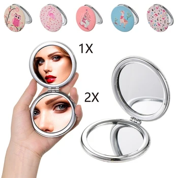 

Portable Double-Sided Folding Makeup Mirror Female Gifts Can Magnifying Mini Makeup Mirror Compact Pocket Mirrors