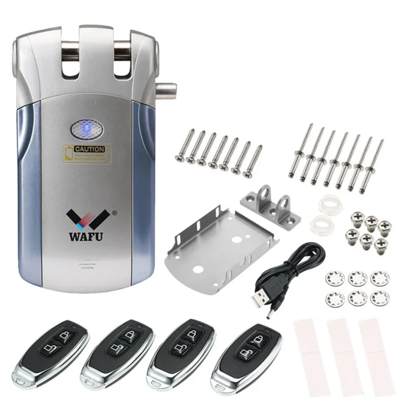 Smart Door Lock Wireless Control Home Security Door Support Remote Control Unlock And Indoor Button And Mobile App Unlocks Locks