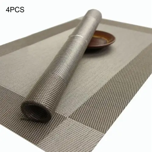 Silver Gray 4 шт./компл. анти-скольжения изоляции столовых коврик для обеденного стола аксессуар - Цвет: Silver Gray