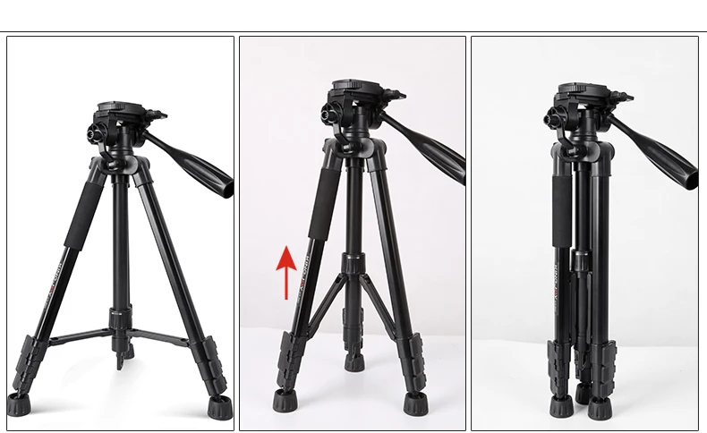 KINGJOY Officia VT-860, профессиональная Портативная Алюминиевая камера для путешествий, штатив, Аксессуары для видео, подставка с панорамной головкой для SLR DSLR