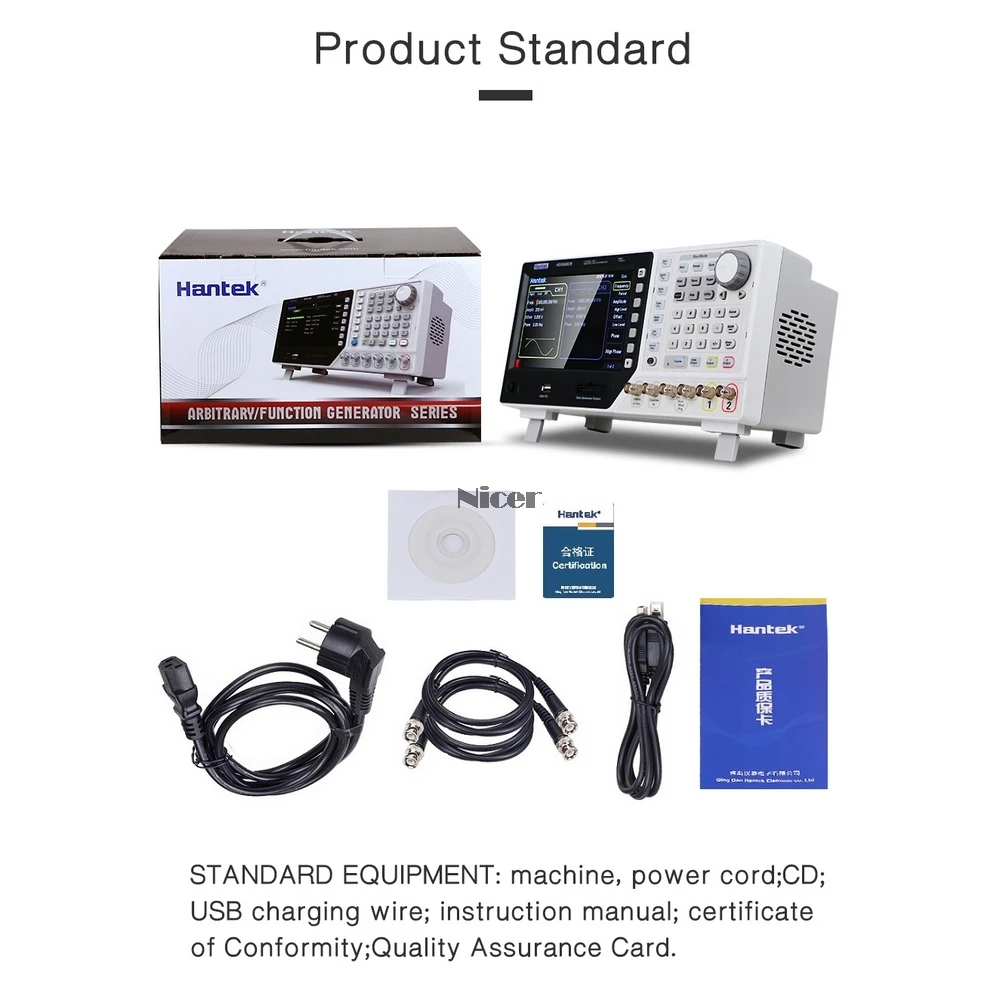 Hantek HDG6082B функция генератор сигналов произвольной формы 80 МГц 2 канала 32 типа автоматическая функция измерения s