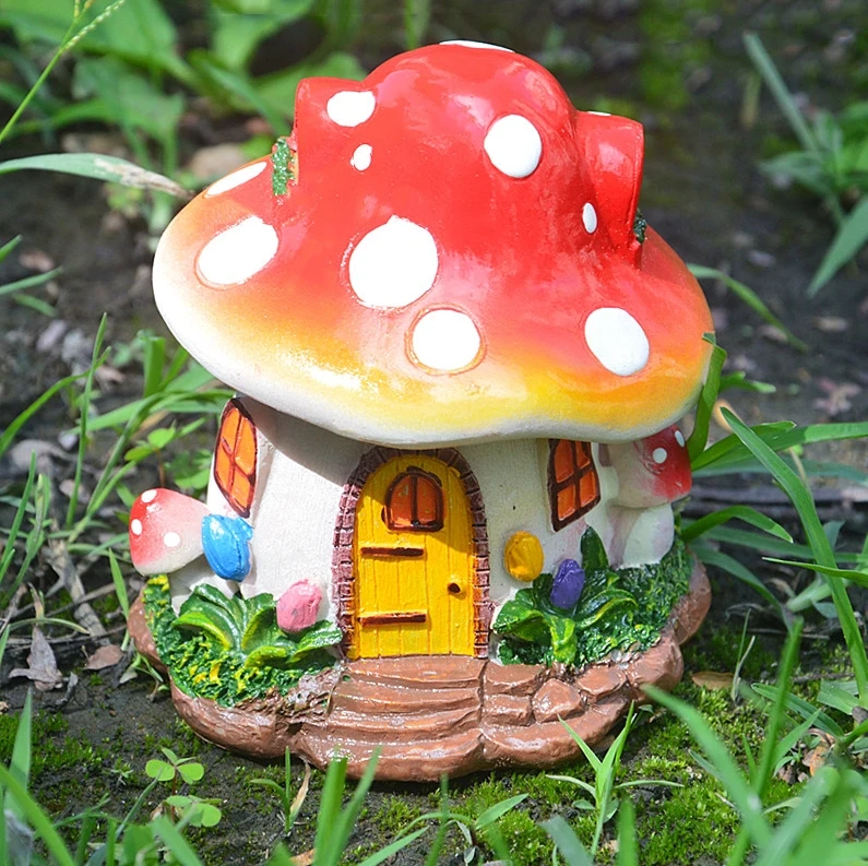 

Pastoral Simulation Resin Mushroom Accessories Outdoor Garden Lawn Ornaments Crafts Park Courtyard Square Furnishing Decoration