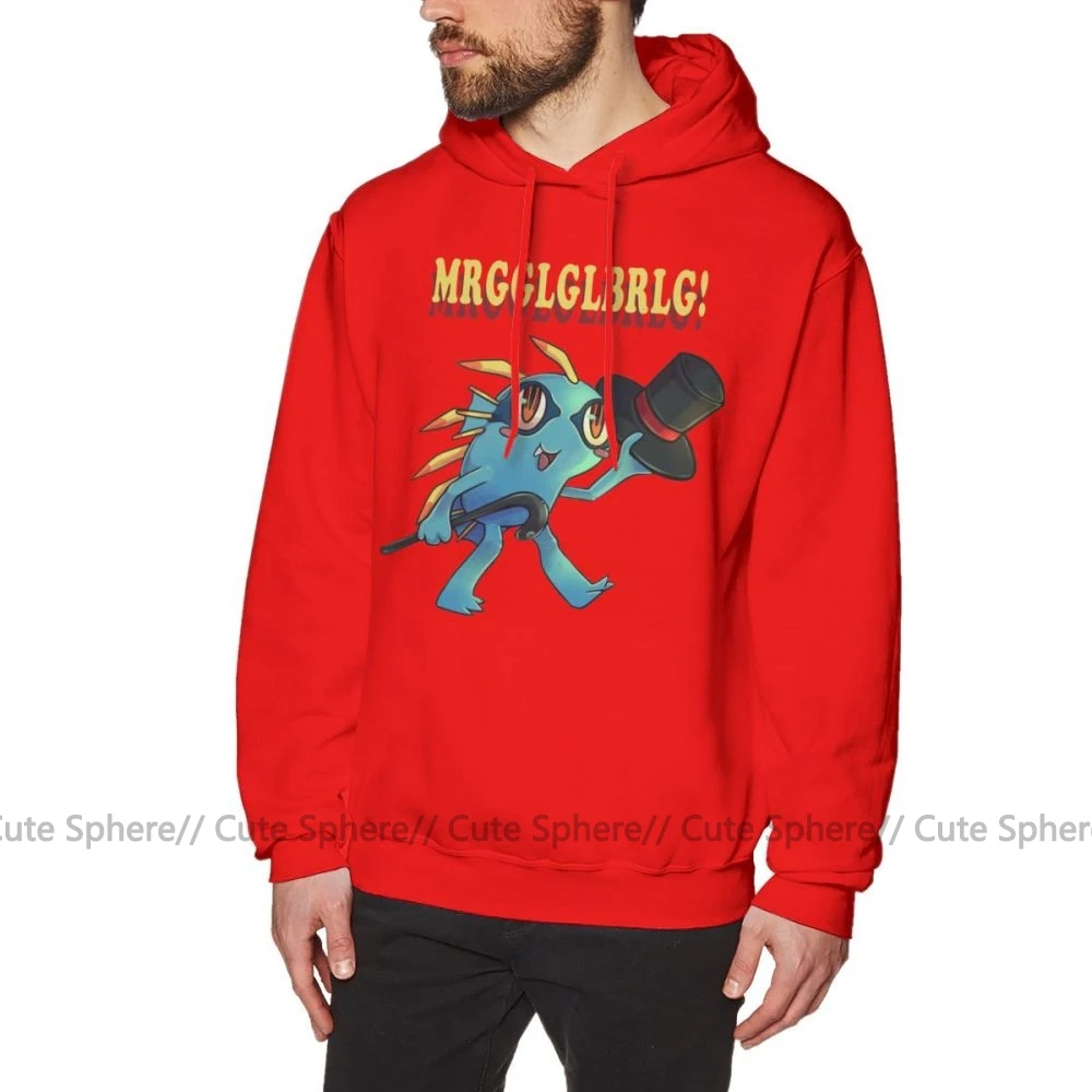 Murloc худи Murloc толстовки серый крутой пуловер Толстовка Осень ХХХ Длинные мужские хлопковые Свободные толстовки - Цвет: Red