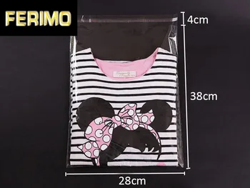 

28x42cm,Clear Self-adhesive Clothing Plastic Packaging Bag, OPP Bag for Apparel Shirts Jean, 100 Pack