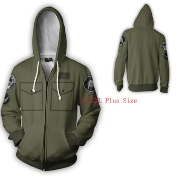 

xxxxxl Plus Size Halloween Cosplay Costumes Hoodie Man Stargate Zip Up 3D Printed Tracksuit Casual Zipper hooded Hip Hop Tops