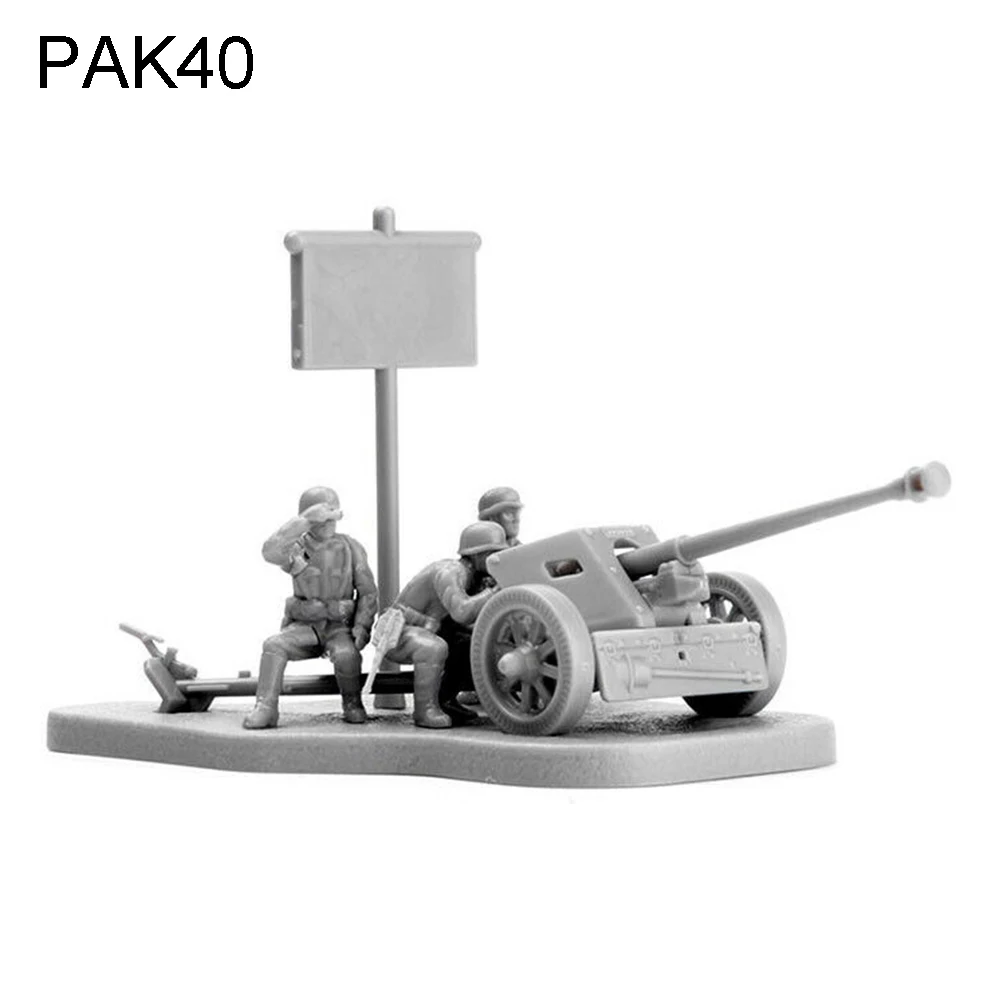 1/72 PAK40 M30 3D Анти Танк Сборная модель строительные Пазлы Коллекционная модель для детей детские развивающие игрушки - Цвет: PAK40