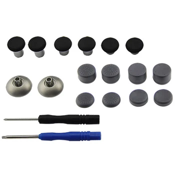 

SOONHUA 18pcs Replacement Thumbsticks Trigger Button Caps Replacement Joystick With Screwdriver For PS4 Controller