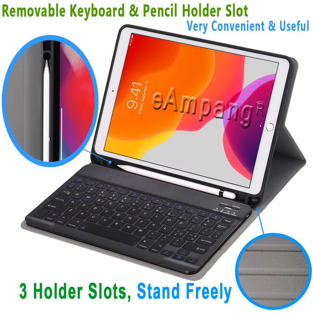 Portuguese Keyboard Case For iPad Mini 4 5 2019 9.7 2017 2018 5th 6th Air 4 4th 3 3rd Pro 10.5 11 2018 2020 10.2 7th 8th Gen