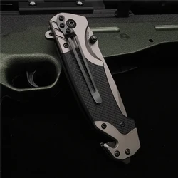 23cm (9 9) 58hrc faca dobrável cortador de tubulação bolso facas g10 lidar com tático combate sobrevivência ao ar livre caça edc facas dobráveis