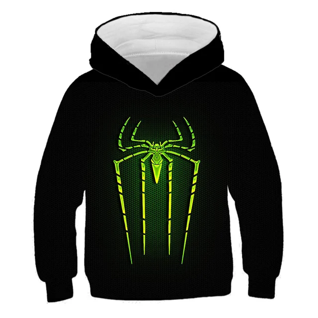 Children Harajuku Cartoon Hoodies Super-Hero Hulk- Spidermαn Clothes Boy Girl 3D Hooded Sweatshirts Kids Autumn Spring Pullover s062