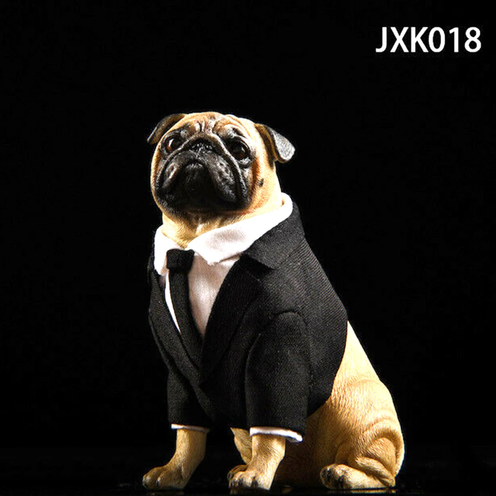 JXK Jxk018 масштаб 1/6 Мопс черный Фрэнк фигурка животного из смолы модель с одеждой