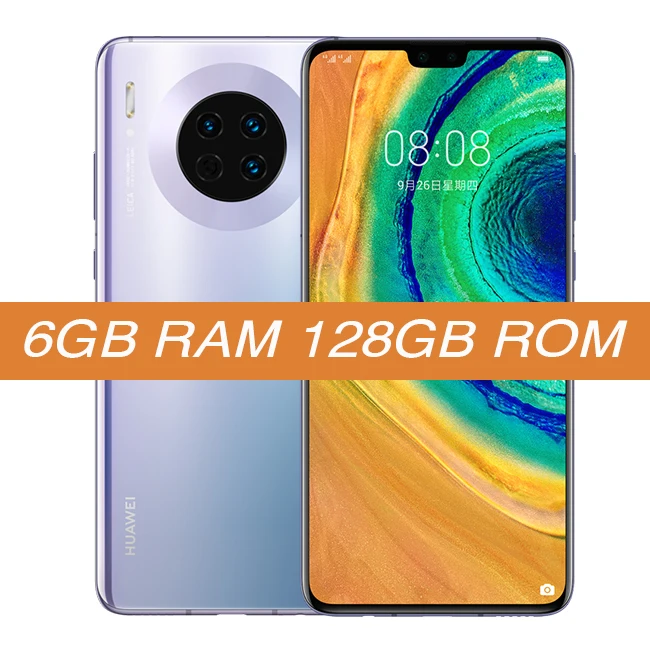 huawei mate 30 6GB 128GB смартфон 40MP Тройная камера s 24MP фронтальная камера 6,62 ''полный экран Kirin 990 40W QC 4200mAh - Цвет: Aurora 6GB 128GB