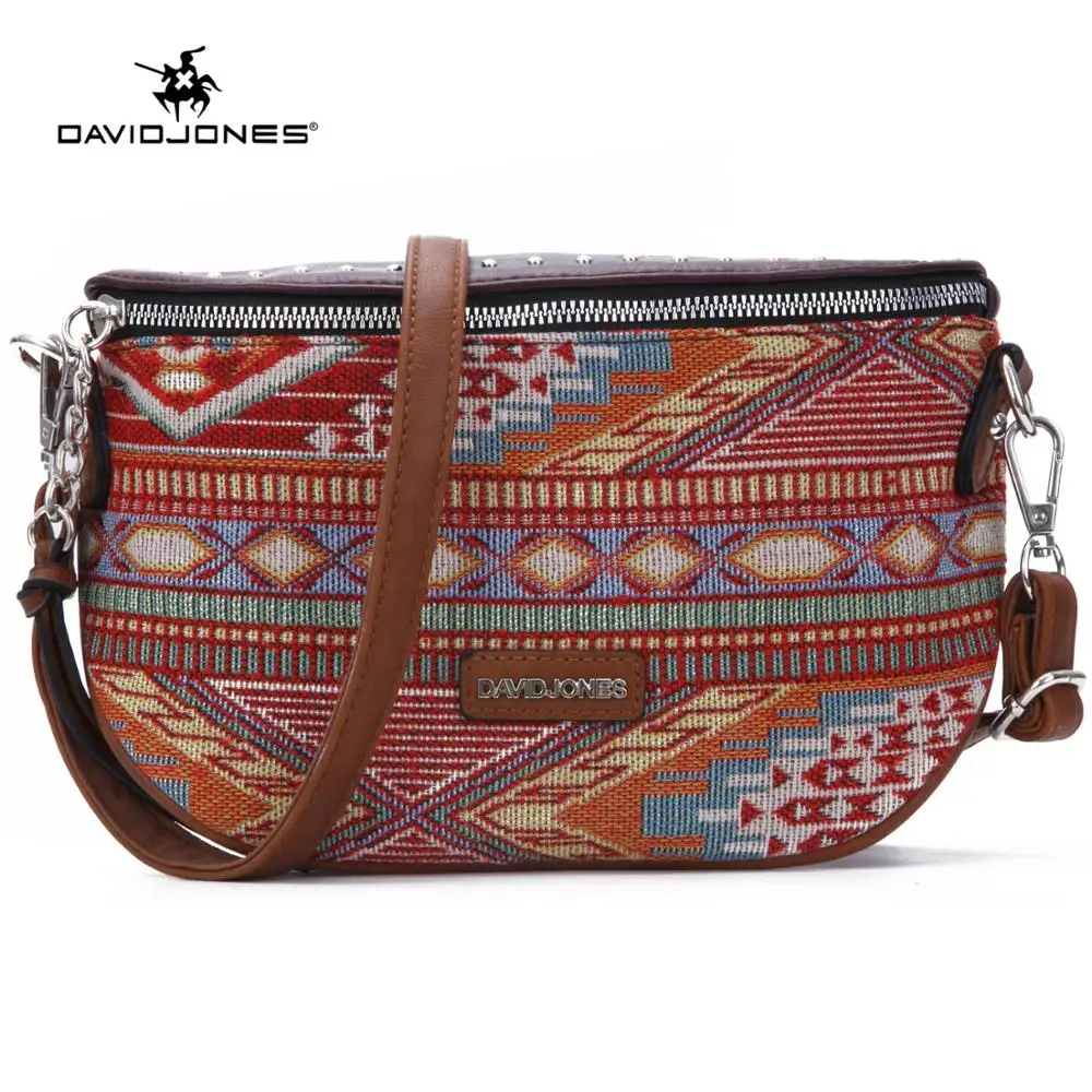 Женские сумки через плечо из искусственной кожи DAVID JONES маленькие с цветочным