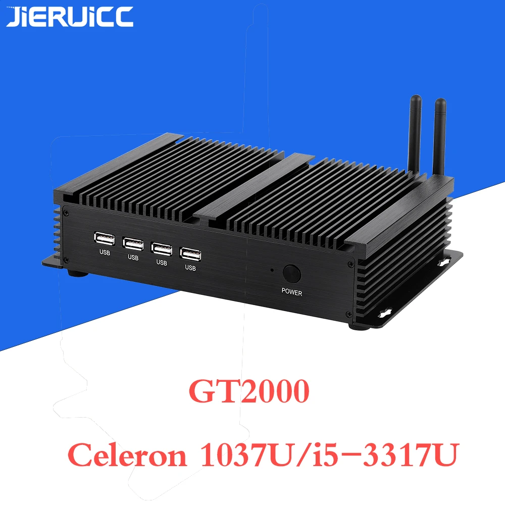 ПК промышленного класса с двойным портом lan Intel Celeron 1007U 1037U 3317 4COM RS232 прочный